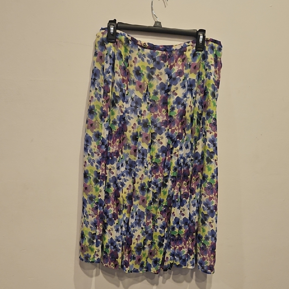 Jones New York Multicolor Floral A-Line Skirt